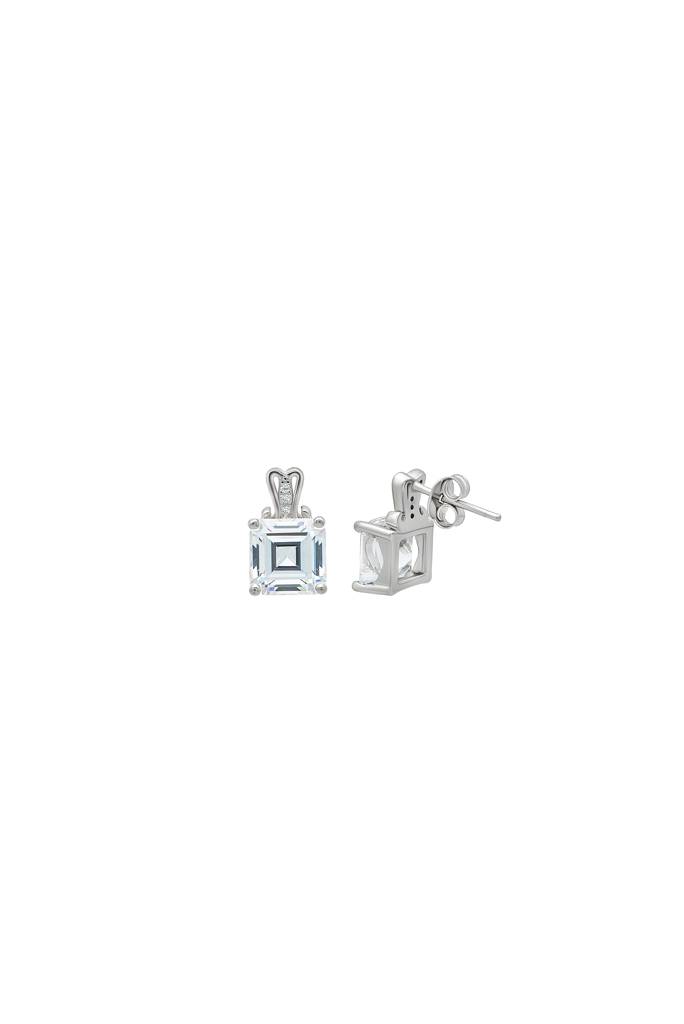 Silberry 925 Sterling Silver Cube Earrings : ER3613