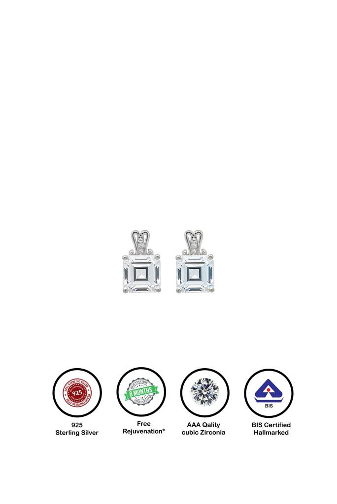 Silberry 925 Sterling Silver Cube Earrings : ER3613