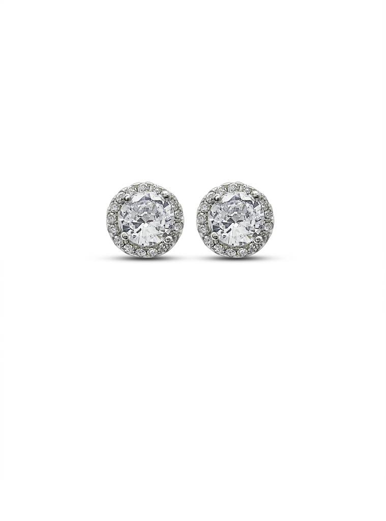 Silberry 925 Sterling Silver Deluxe Crystal Earrings : ER394