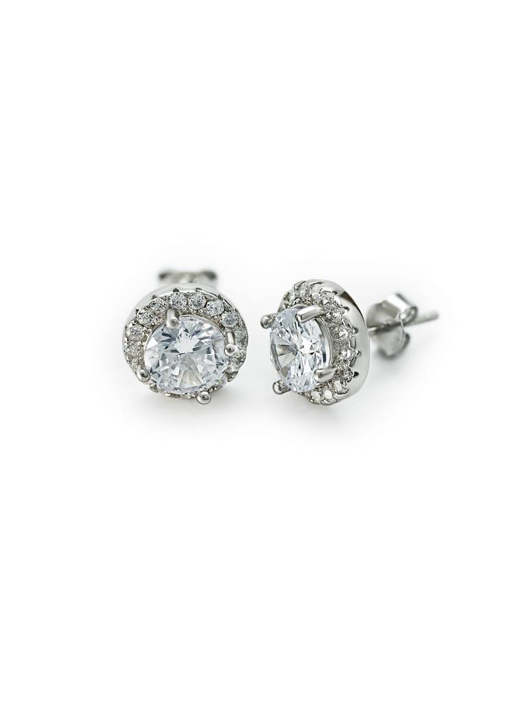 Silberry 925 Sterling Silver Deluxe Crystal Earrings : ER394