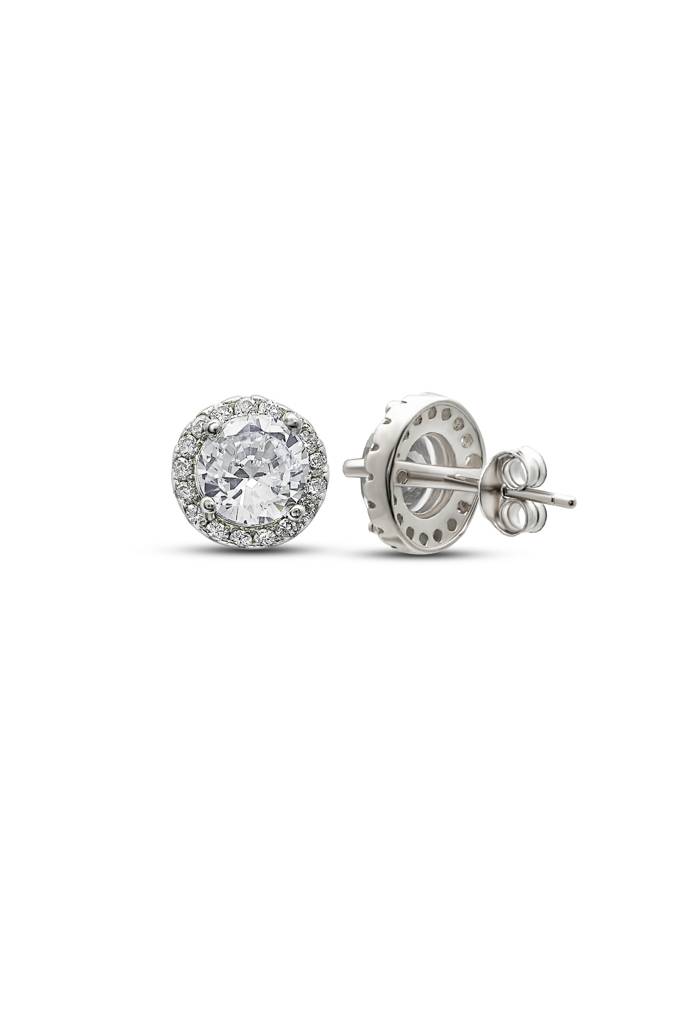 Silberry 925 Sterling Silver Deluxe Crystal Earrings : ER394