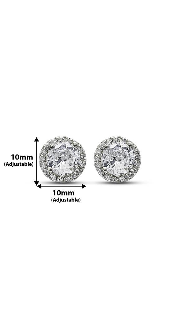 Silberry 925 Sterling Silver Deluxe Crystal Earrings : ER394