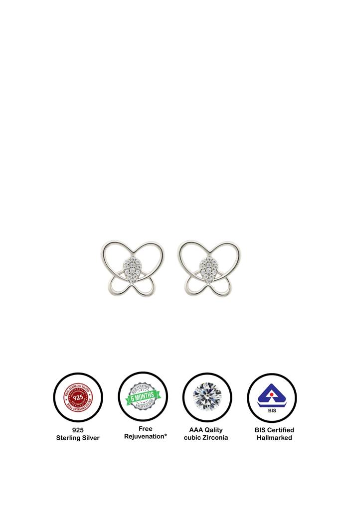 Silberry 925 Sterling Silver Delicate Butterfly Earrings : ER3982