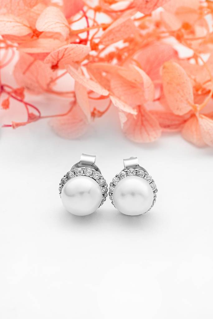 Silberry 925 Sterling Silver Pearl Shine Earrings : ER404