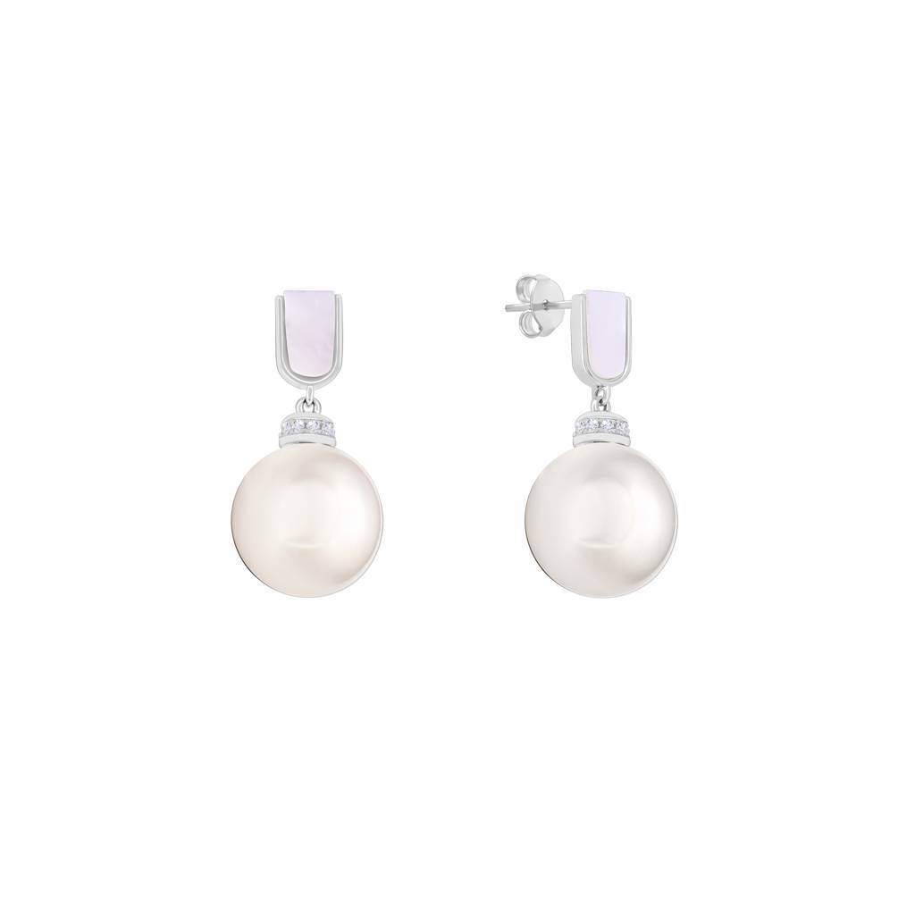 Drop Pearl Earrings : FOER598