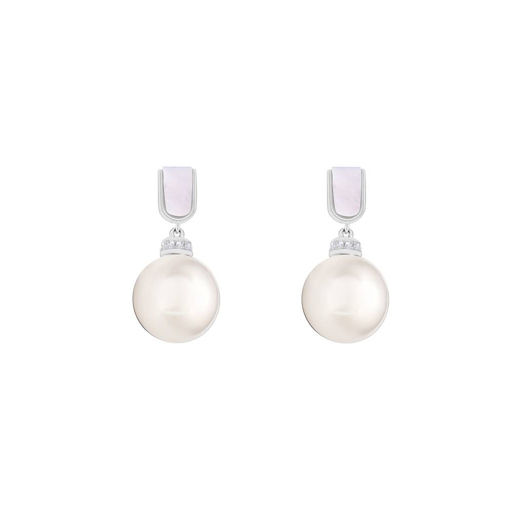 Drop Pearl Earrings : FOER598