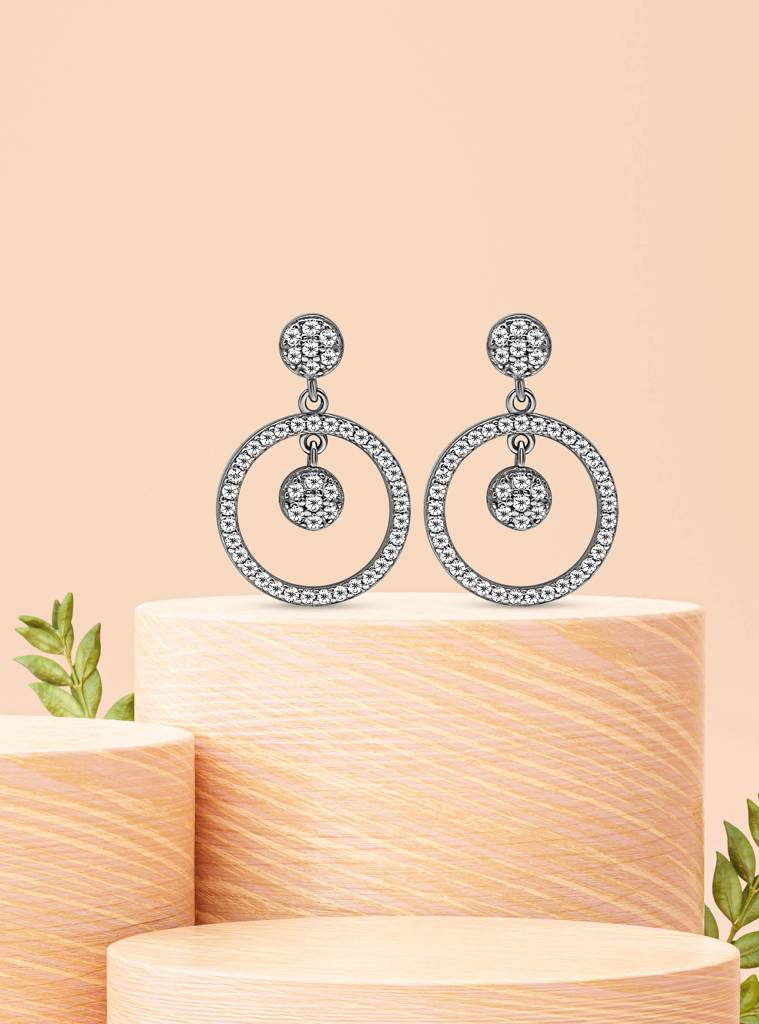 Silberry 925 Sterling Silver Artful Drip Earrings : ER599