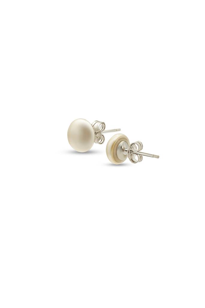 Silberry 925 Sterling Silver Swarovski Creame Pearl 8Mm Earring : ER809