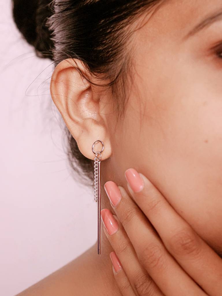 Silberry 925 Sterling Silver Popstar Earrings : ER913