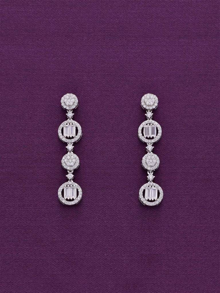 Sterling Silver Circled Succession Dangler Earrings : ERDN111-S-NA