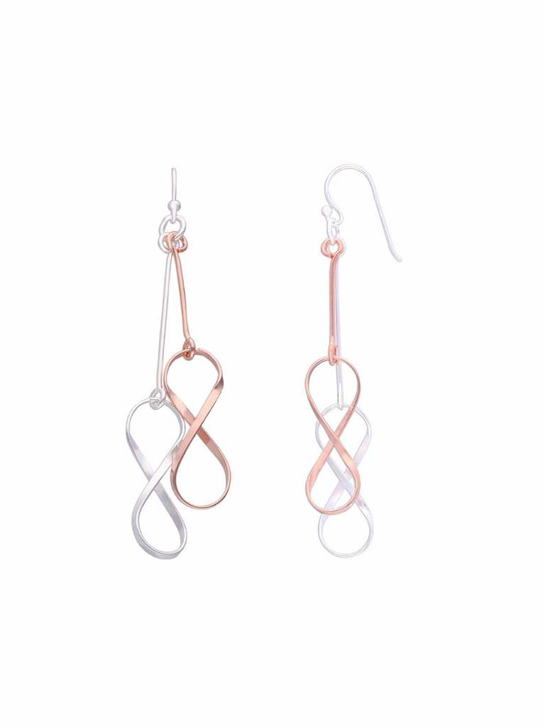 Sterling Silver Big Infinity Symbol And Drop Earrings : ERDN160-SRG-NA