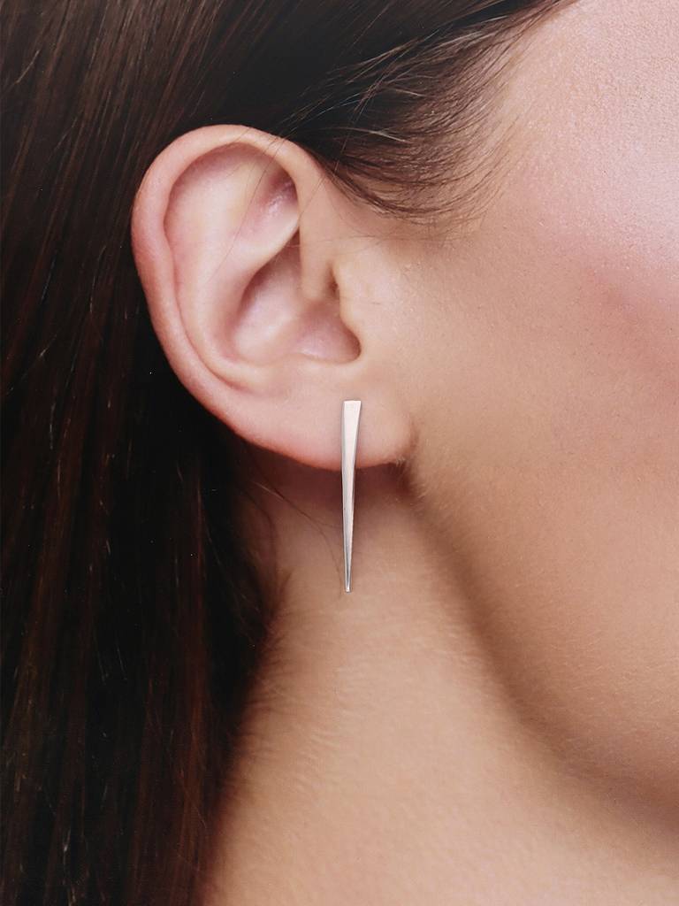 Sterling Silver Shining Simplicity Dangler Earrings : ERDN199-S-NA