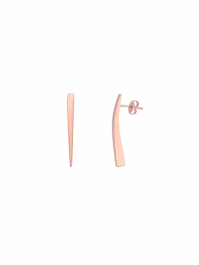 Sterling Silver Rose Gold Shining Simplicity Dangler Earrings : ERDN200-RG-NA