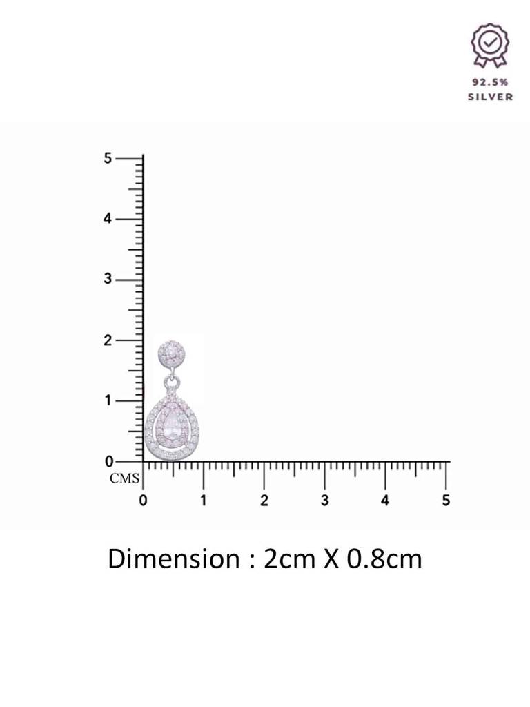 Sterling Silver Dazzling Delight Drop Earrings : ERDR1-S-NA
