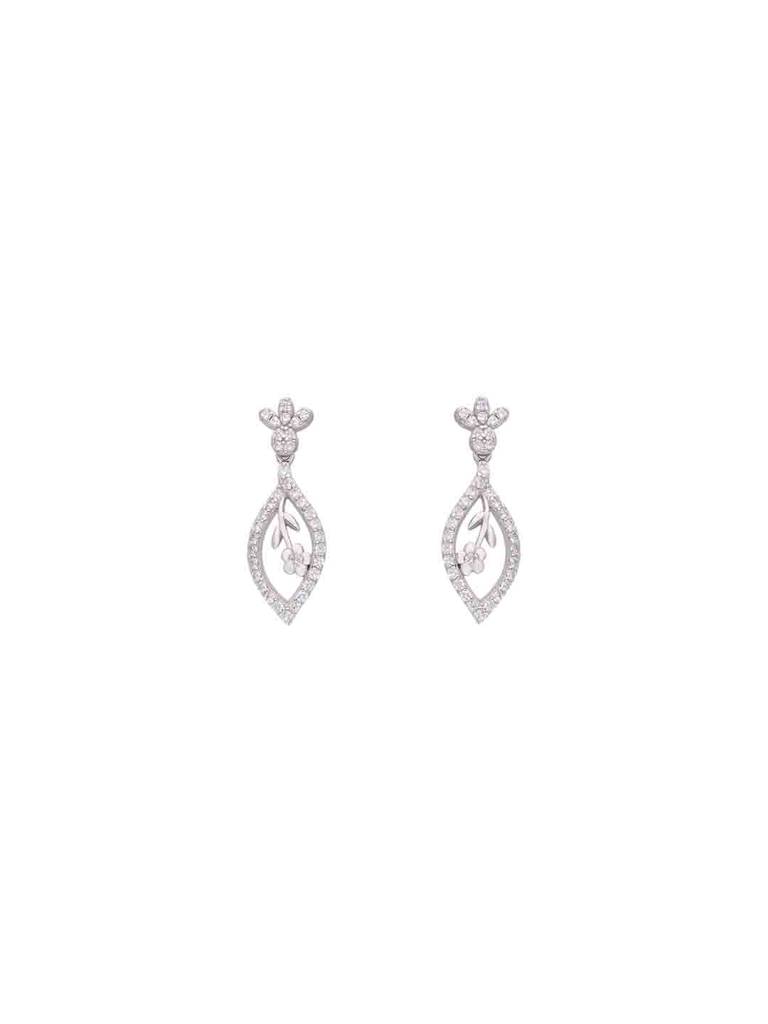 Sterling Silver Floral Elgance Drop Earrings : ERDR184-S-NA