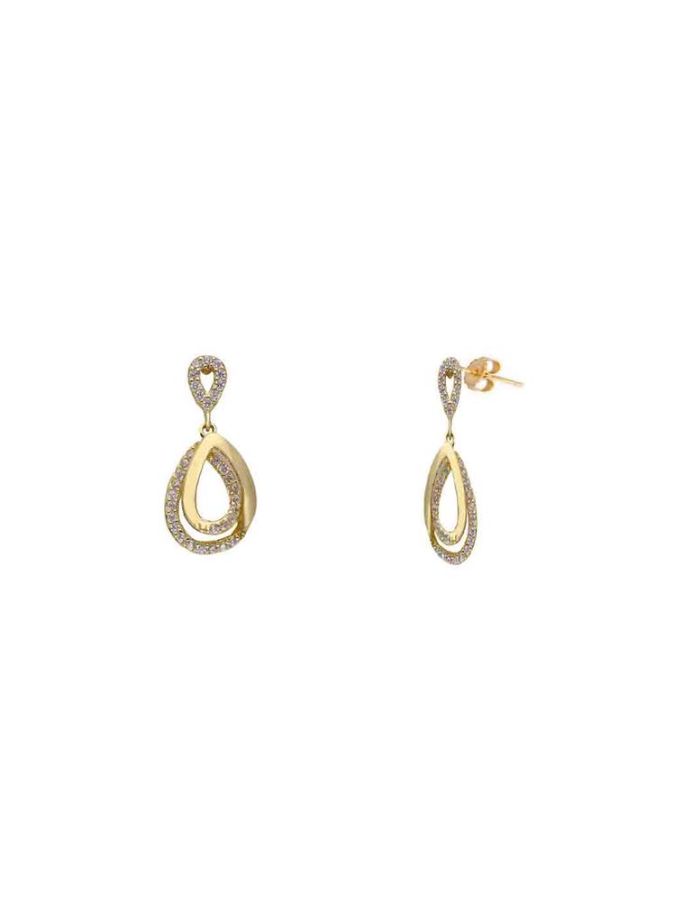 Sterling Silver Entwinned Drop Earrings : ERDR201-G-NA