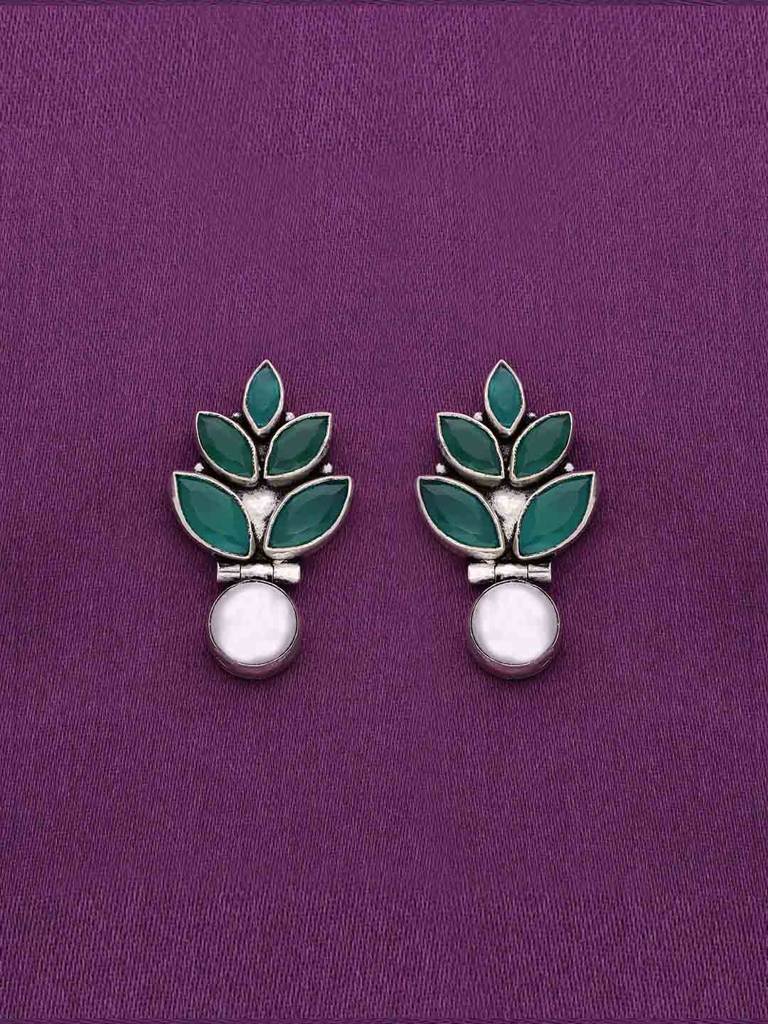 Sterling Silver Pearly Drops Earrings : ERDR55-S-NA