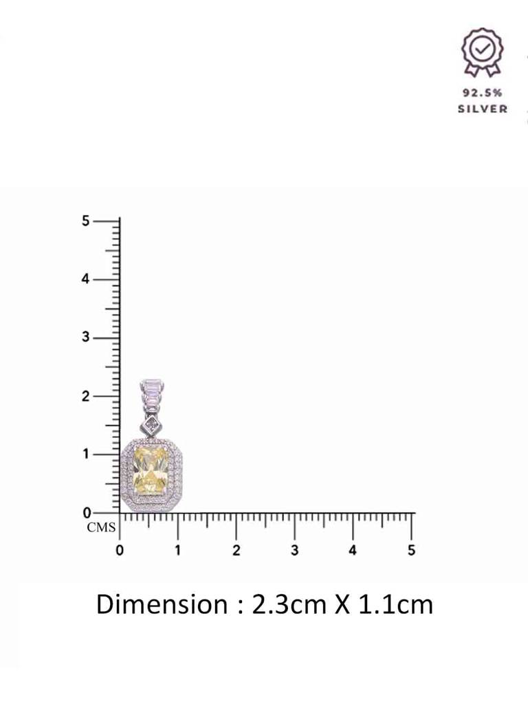 Sterling Silver Shimmering Zircon Baguette Drop Earrings : ERDR61-S-NA