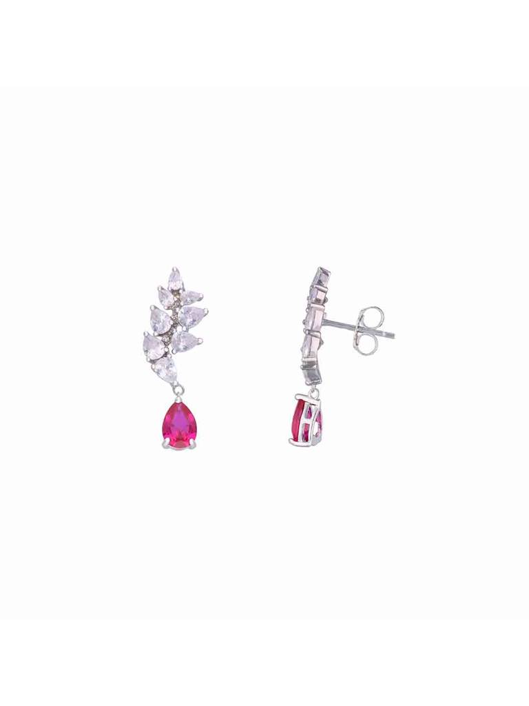 Sterling Silver Drops Of Crystal Drop Earrings : ERDR68-S-NA