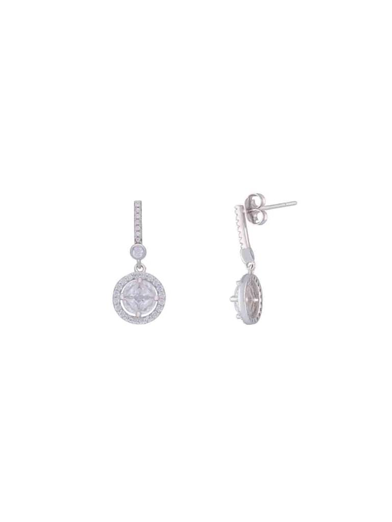 Sterling Silver Crystal Cut Drop Earrings : ERDR8-S-NA