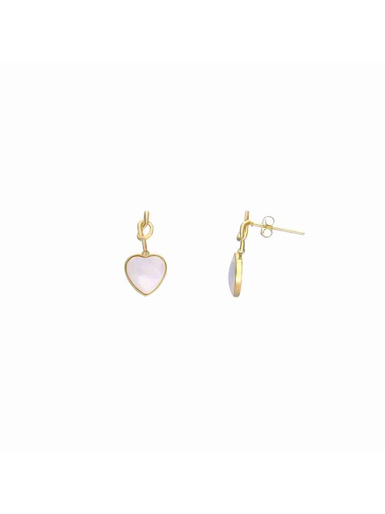 Sterling Silver Gold Pristine Pearl Drop Earrings : ERDR89-G-NA