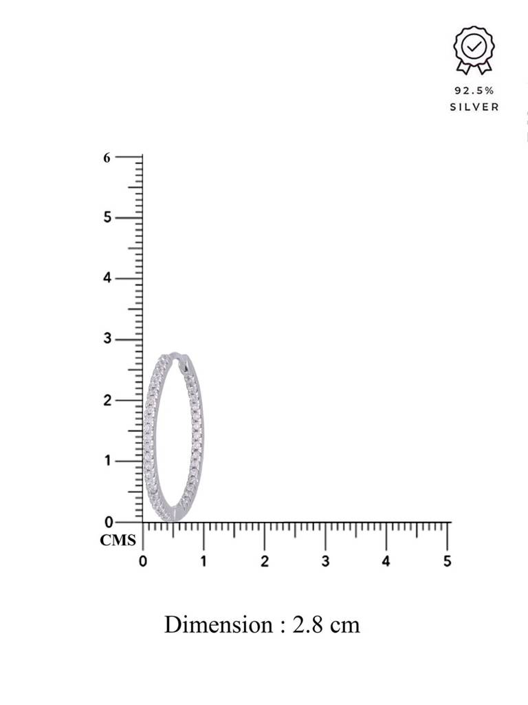 Dainty Silver Hoop Earrings : ERHP112-S-NA