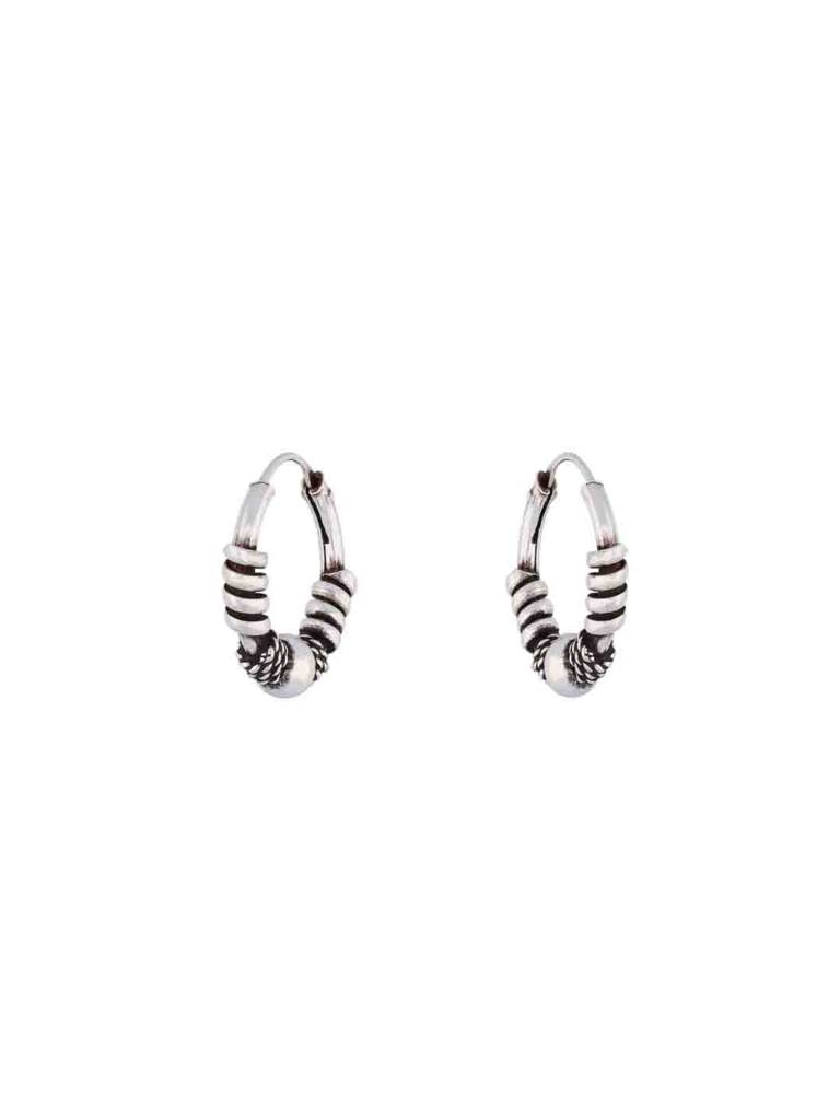 Sterling Classic Twists Silver Hoop Earrings : ERHP139-S-NA