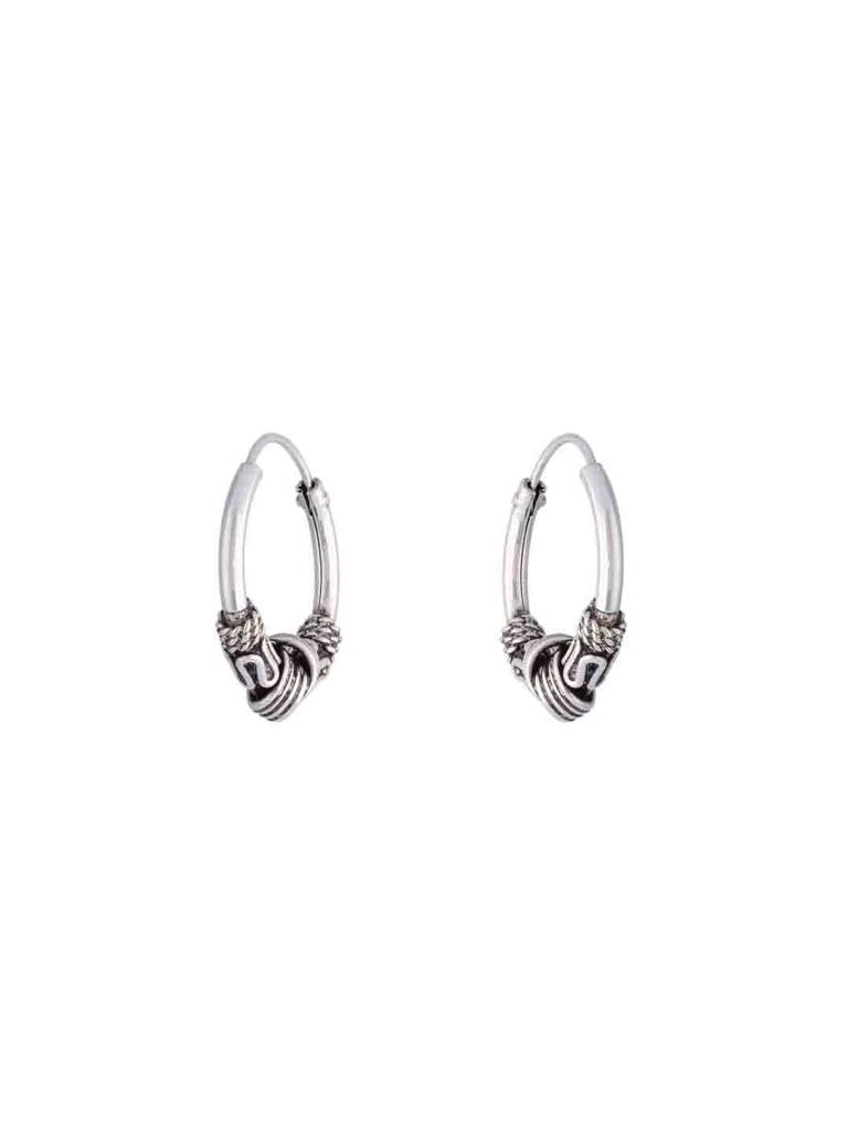Authentic Sterling Twists Silver Hoop Earrings : ERHP141-S-NA