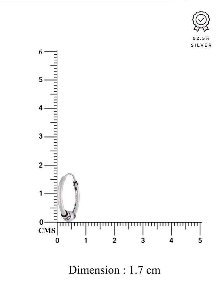 Sterling Twists Silver Hoop Earrings : ERHP143-S-NA