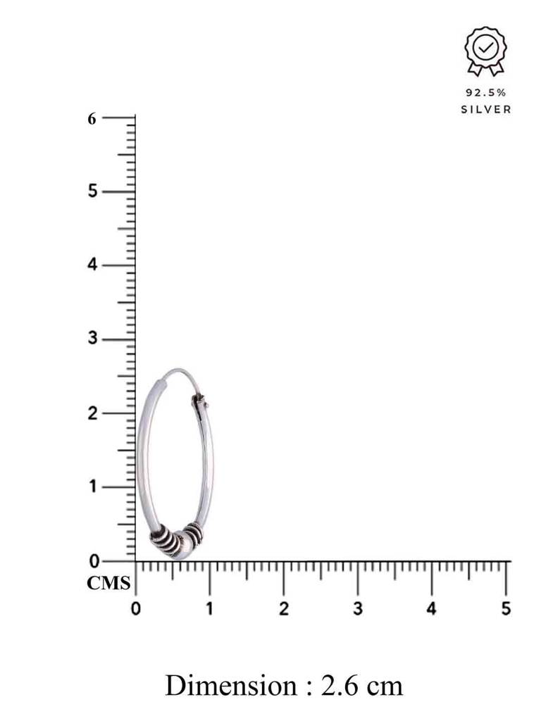 Sterling Twisted Wires Silver Hoop Earrings : ERHP145-S-NA