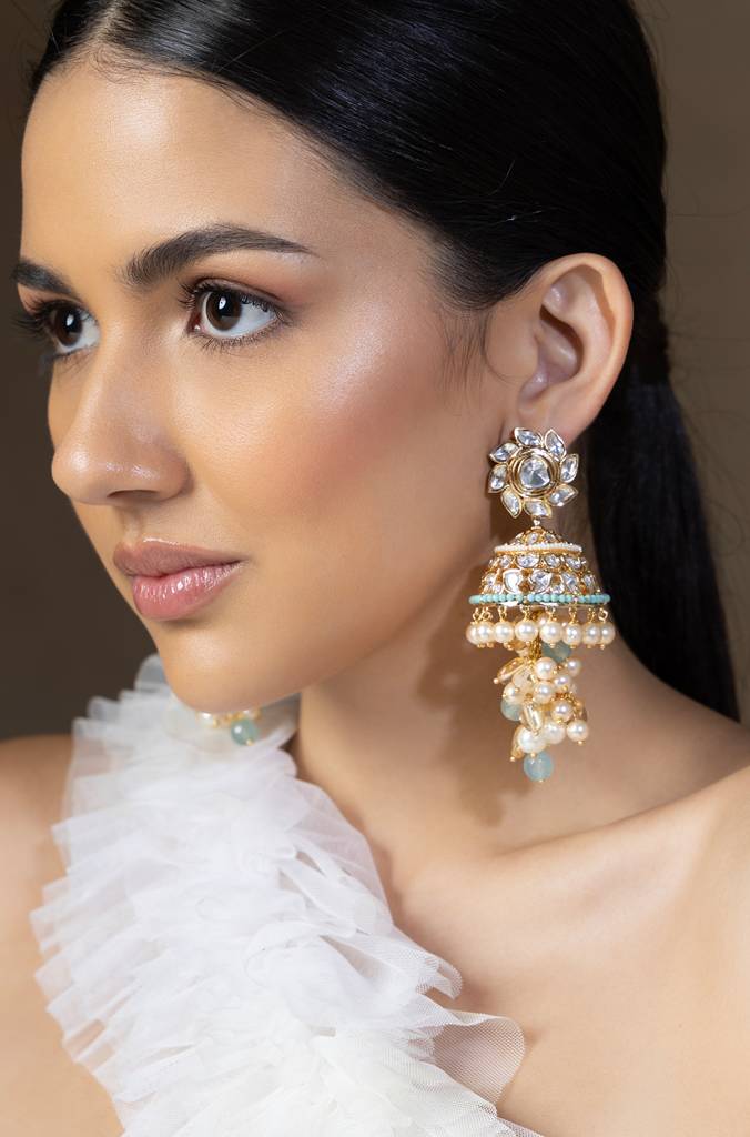 Platec Pearl Drops Jhumka Earrings