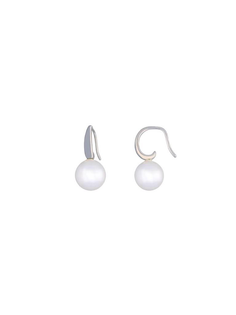 Sterling Silver Trendy Silvered Pearl Earrings : ERPL35-S-NA
