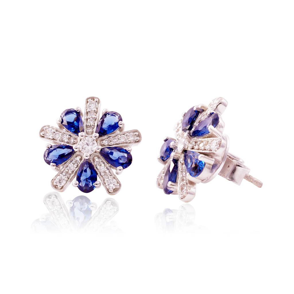 Faye Flor Studs : ERS-048-BL