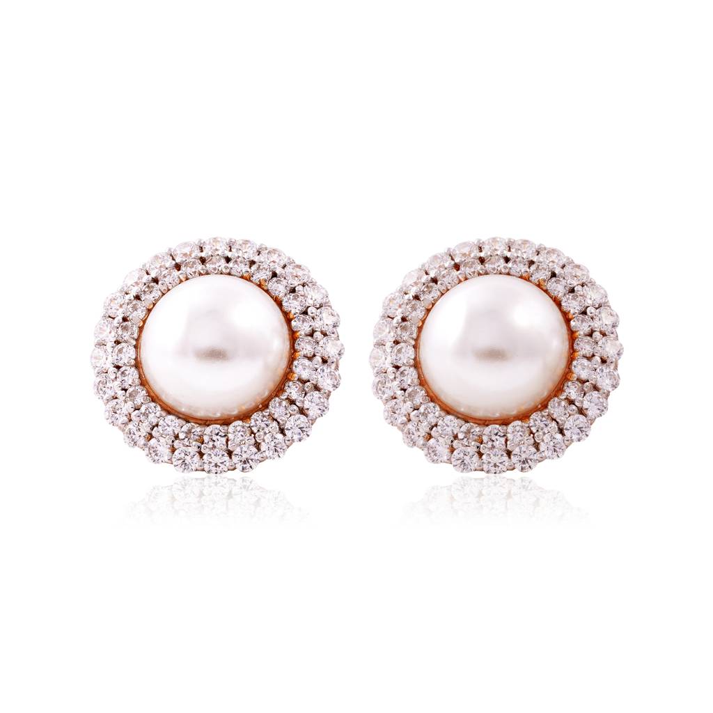 Pearl Luminary Studs : ERS-050-W