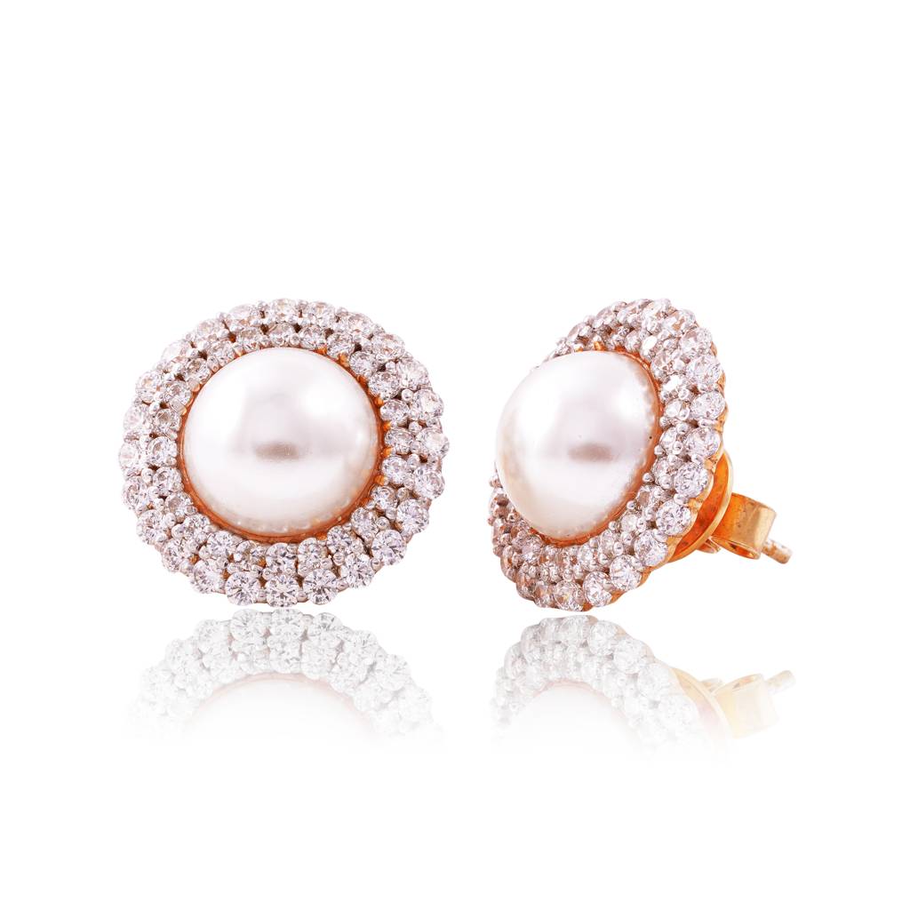 Pearl Luminary Studs : ERS-050-W