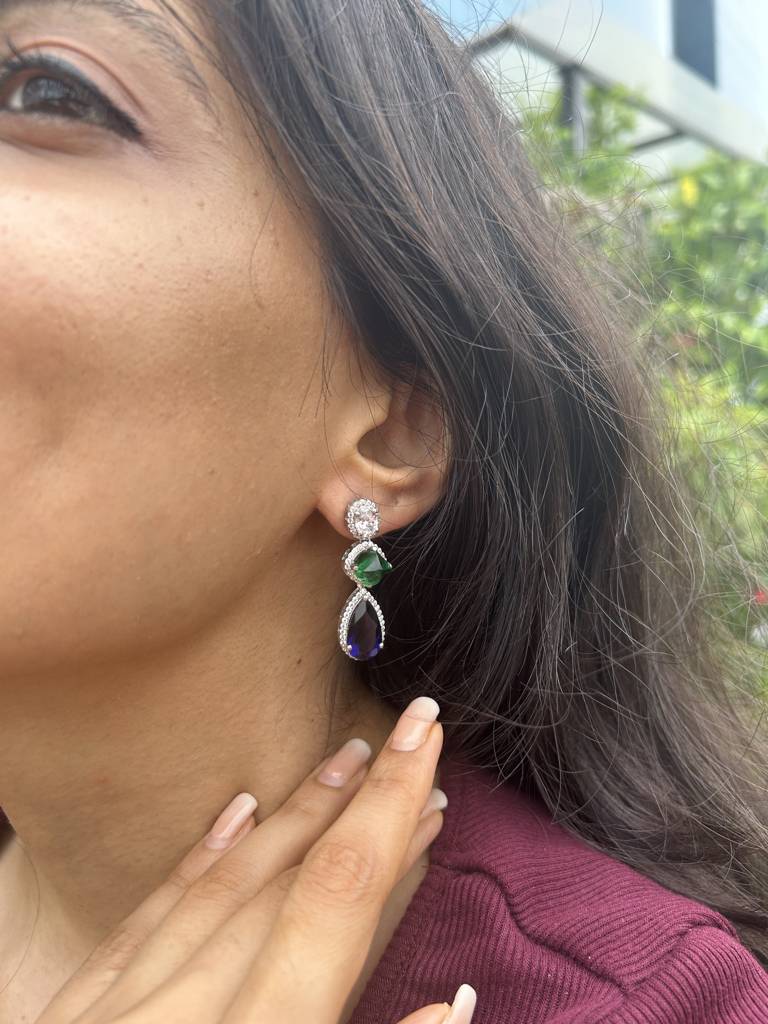 Glintwave Spark Earrings : ERS-082-GrBl
