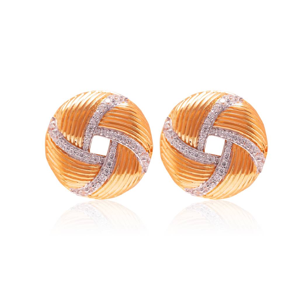 Spiralis Textured Earrings : ERS-094-W