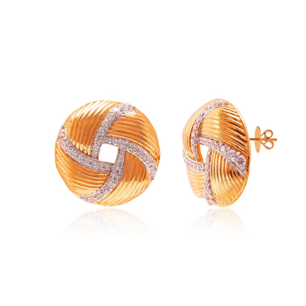 Spiralis Textured Earrings : ERS-094-W