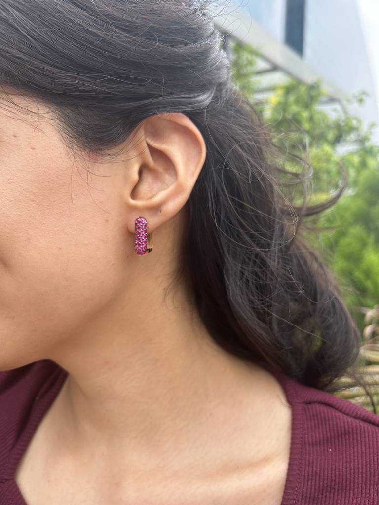 Bellus Chubby Square Earrings : ERS-095-RD