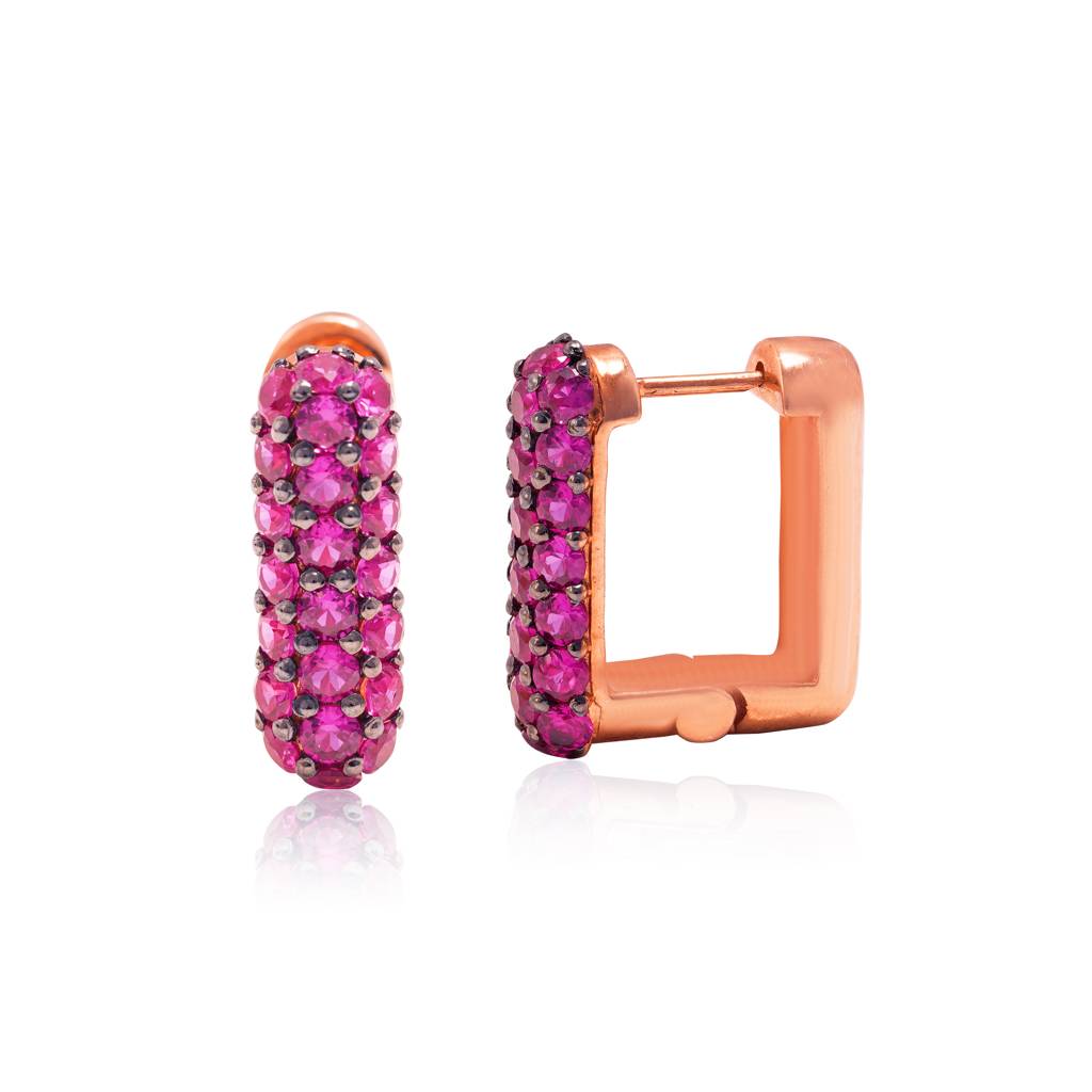 Bellus Chubby Square Earrings : ERS-095-RD