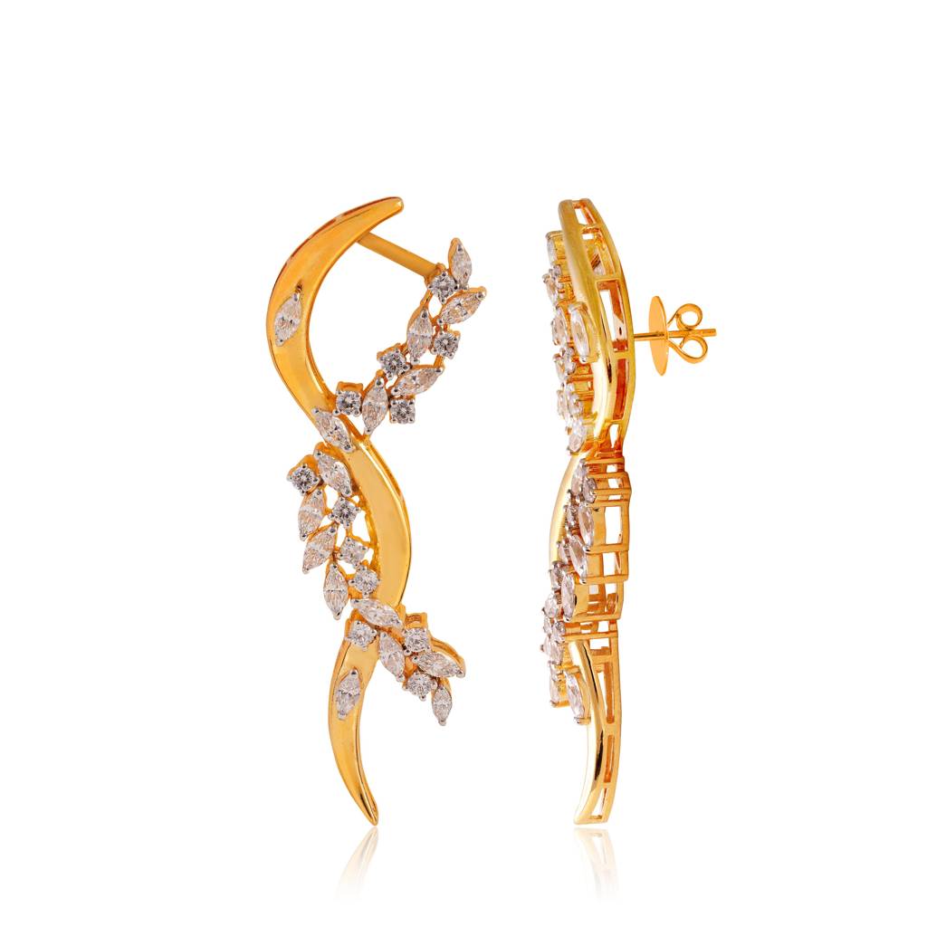 Slither Shine Earrings : ERS-105-W