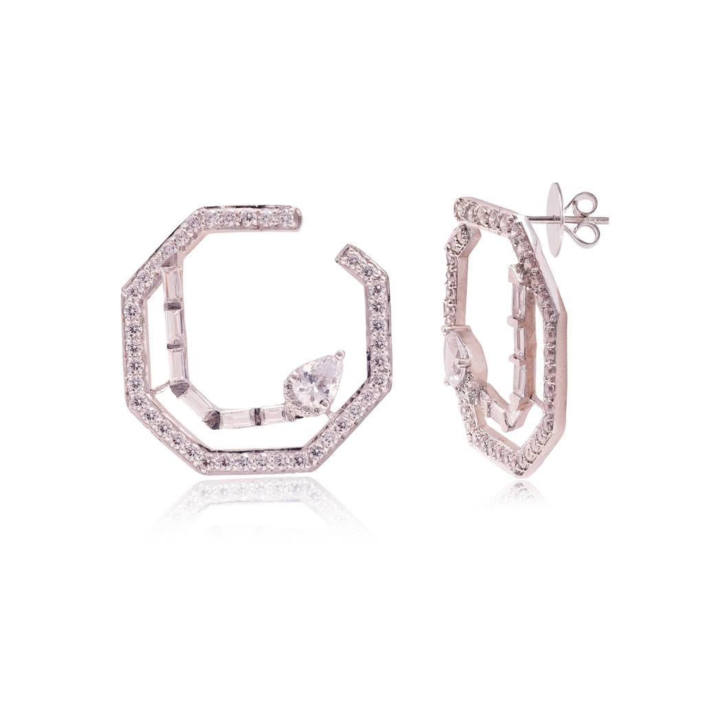 Prisma Earrings : ERS-107-W