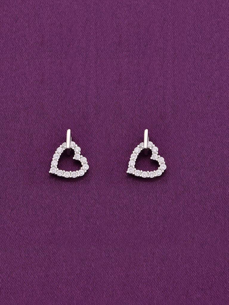 Trendy Heart Studs Rose Gold Earrings : ERSD134-S-NA