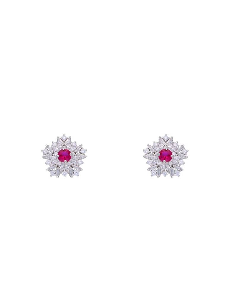 Blooming Statement Sterling Silver Studs Earrings : ERSD184-S-NA