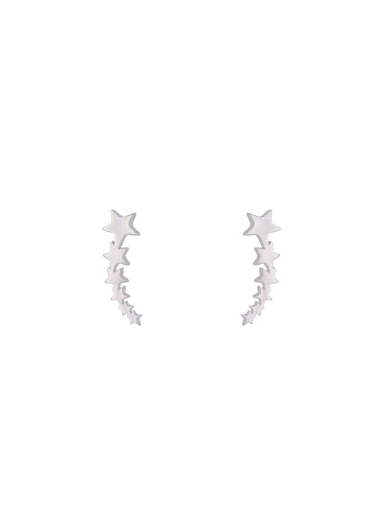 Sterling String Of Stars Sterling Silver Drop Earrings : ERSD301-S-NA