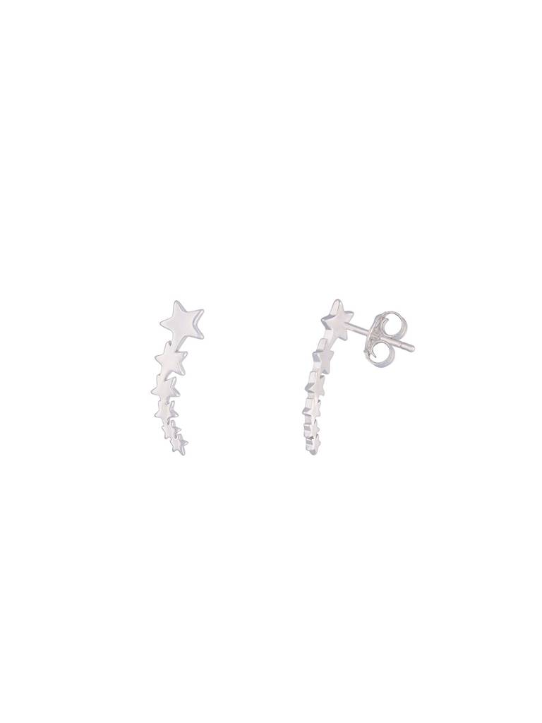 Sterling String Of Stars Sterling Silver Drop Earrings : ERSD301-S-NA