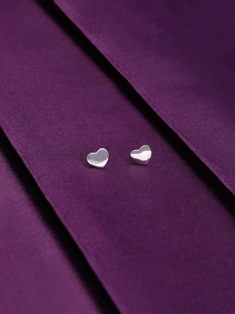 Cute Heart Quotient Sterling Silver Earrings : ERSD317-S-NA