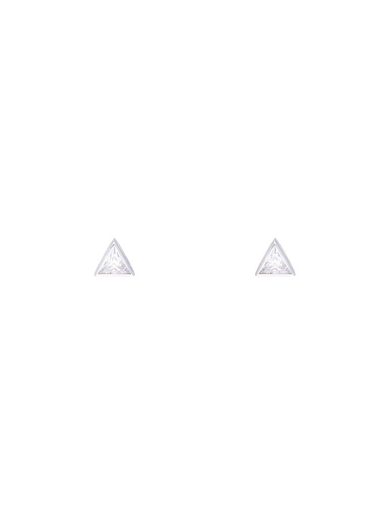 Tantalizing Triangles Small Casual Sterling Silver Studs Earrings : ERSD330-S-NA