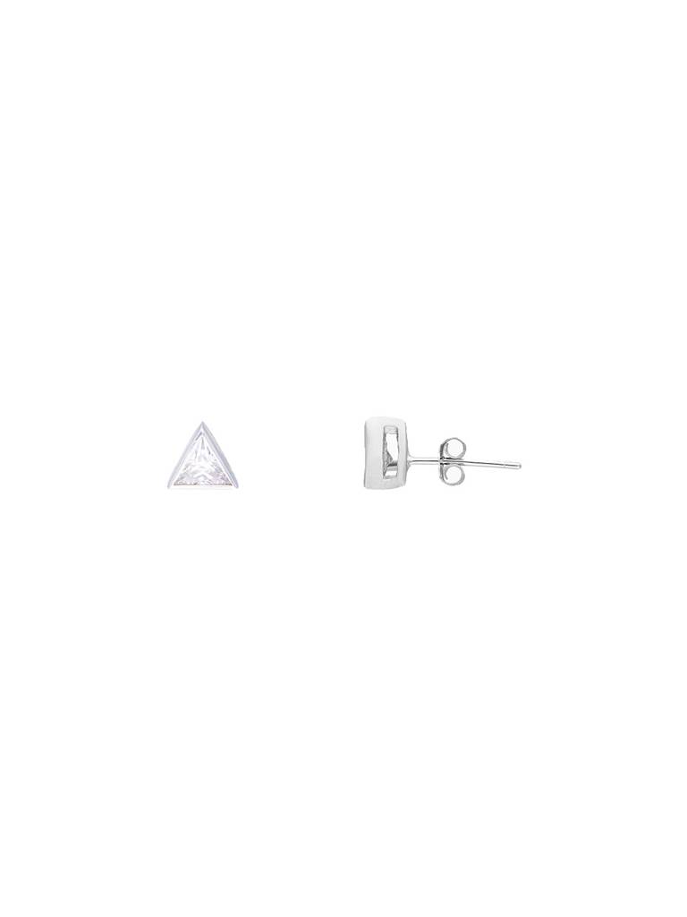 Tantalizing Triangles Small Casual Sterling Silver Studs Earrings : ERSD330-S-NA