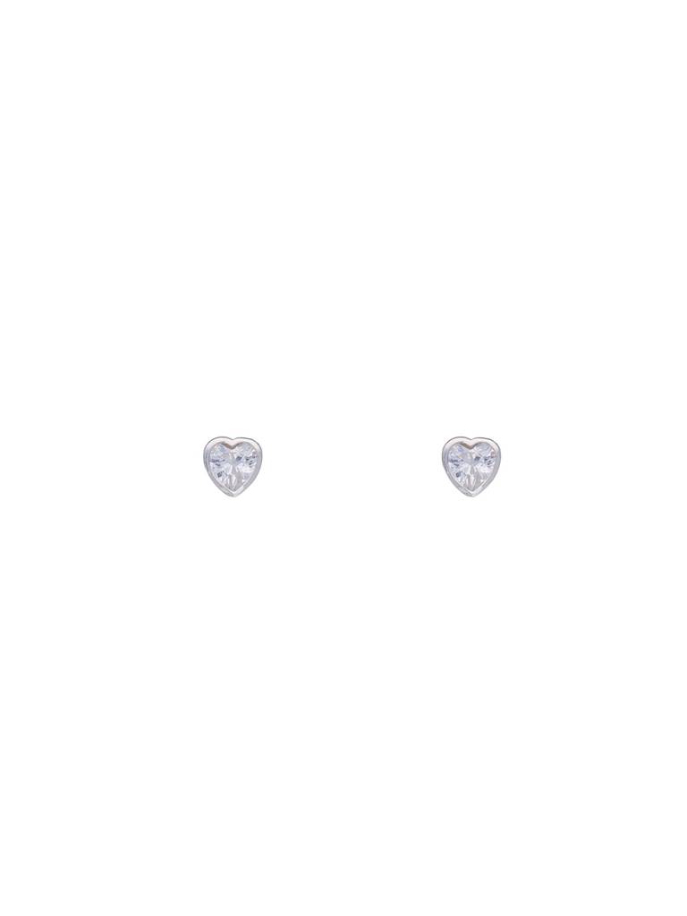 Sterling Silver Earrings - Intricate Diamond Zircon Studded : ERSD361-S-NA